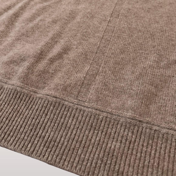 NEW La Ligne Cashmere V Neck Collared Sweater size Medium Camel Wool Pullover - Picture 9 of 9